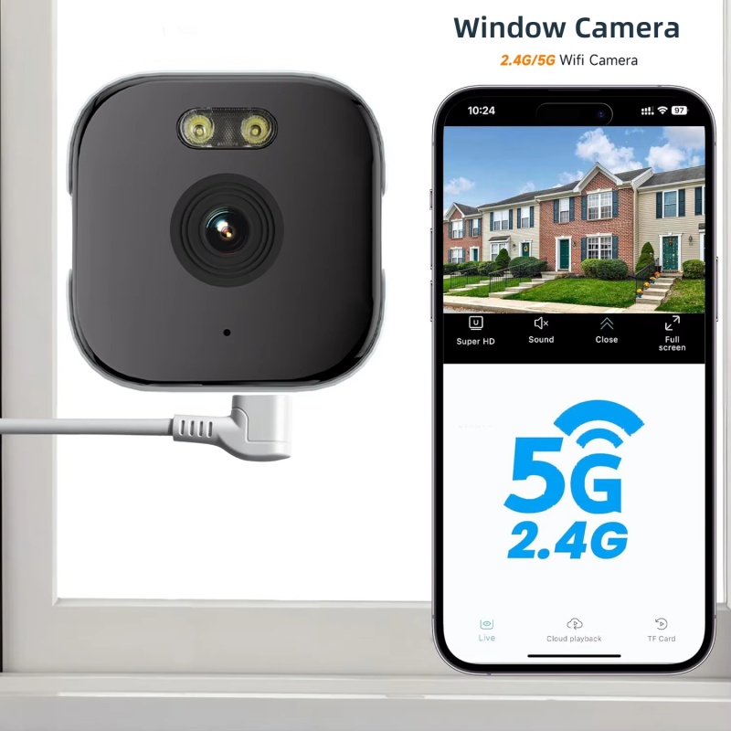 4K Window Camera 5GHz WiFi Ind - Home Security Robot recension och pris